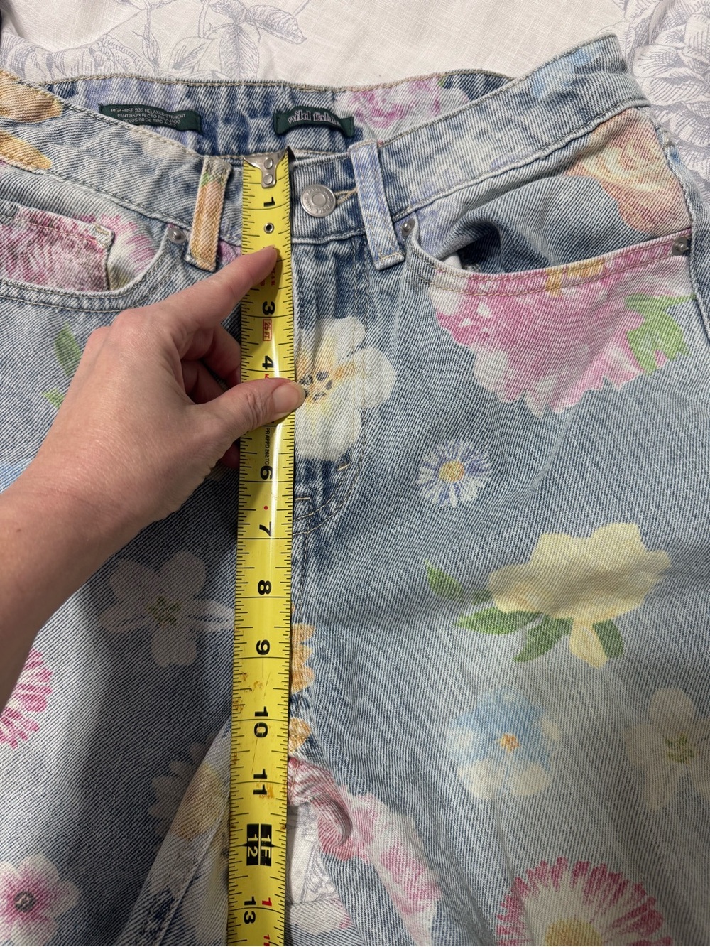 Wild Fable Floral Jeans Size 00 - Picture 9 of 10